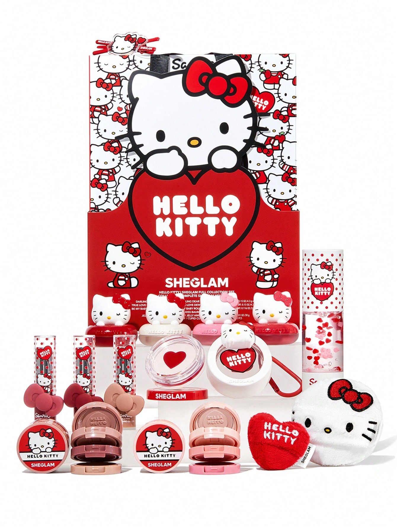 1737556944a5bbc43a309931b5ba5cbe829f349331 مجموعه آرایشی شیگلم مدل Hello Kitty بسته 15 عددی - تصویر 1